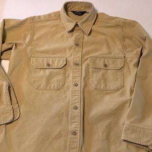 Men’s Woolrich Flannel Shirt Yellow Size large